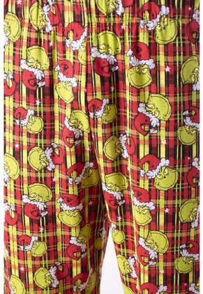Pijama De Grinch Con Pantalón Largo Rojo Para Hombre S