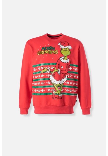 Buzo De Grinch Cerrado Rojo Para Adulto Unisex S