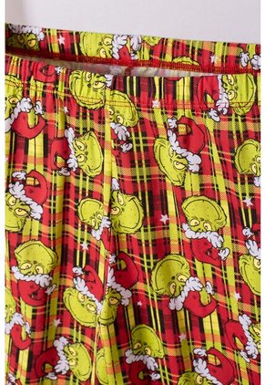 Pijama De Grinch Pantalón Largo Rojo Para Niño Unisex 4