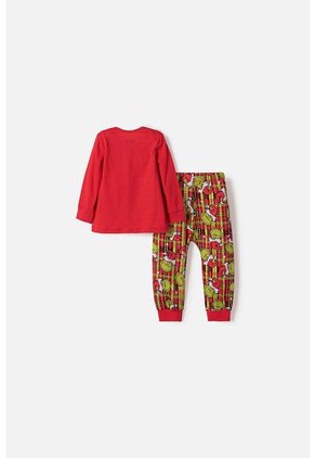 Pijama De Grinch Con Pantalón Largo Rojo Para Bebé Unisex 6-9