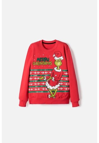 Buzo De Grinch Cerrado Rojo Para Niño 12 THE GRINCH