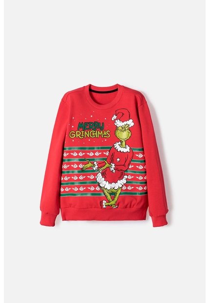 Buzo De Grinch Cerrado Rojo Para Niño 12