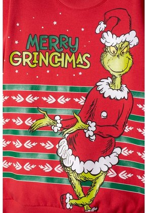 Buzo De Grinch Cerrado Rojo Para Niño 12