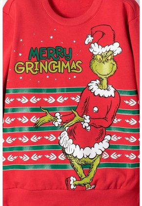 Buzo De Grinch Cerrado Rojo Para Niño 12