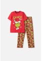 Pijama De Grinch Pantalón Largo Rojo Para Niño Unisex 6 de THE GRINCH