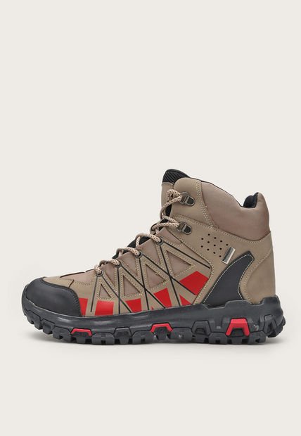 Bota Outdoor Beige-Rojo-Negro Timberlake