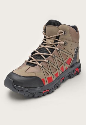 Bota Outdoor Beige-Rojo-Negro Timberlake