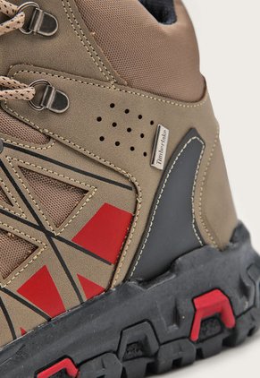 Bota Outdoor Beige-Rojo-Negro Timberlake