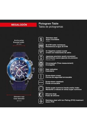 Reloj Time Force TF5019MNB-03 Para Hombre