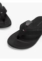 Sandalias Negro Con Logo En Tiras Texturizadas Tommy Hilfiger de Tommy Hilfiger