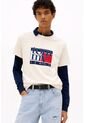 Camiseta Blanca Slim Con Logo Gráfico Tommy Jeans de Tommy Hilfiger