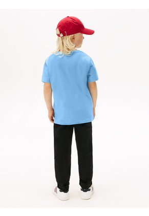 Camiseta Celeste Nantucket De Cuello Redondo Con Logo Tommy Hilfiger