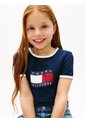 Camiseta Multicolor Ringer Con Logo Ondeante Tommy Hilfiger de Tommy Hilfiger