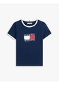 Camiseta Multicolor Ringer Con Logo Ondeante Tommy Hilfiger de Tommy Hilfiger