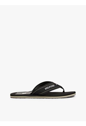 Sandalias Negro Con Monotipo Hilfiger Tommy Hilfiger