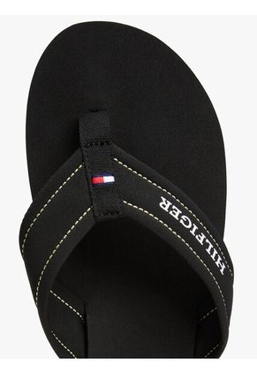 Sandalias Negro Con Monotipo Hilfiger Tommy Hilfiger