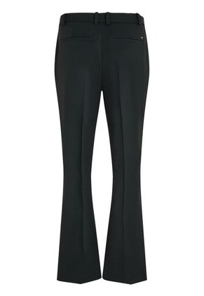 Pantalón Negro Acampanado Con Logo Esmaltado Tommy Hilfiger