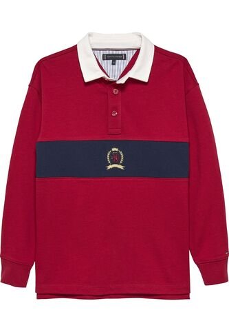 Polo Rojo De Manga Larga Con Escudo TH Tommy Hilfiger Tommy Hilfiger