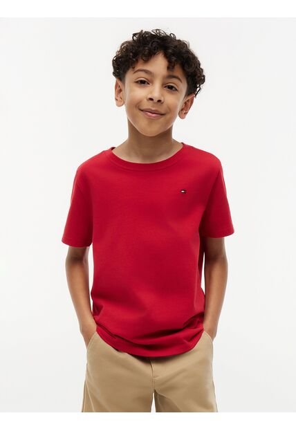 Camiseta Roja Nantucket De Cuello Redondo Con Logo Tommy Hilfiger