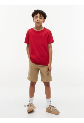 Camiseta Roja Nantucket De Cuello Redondo Con Logo Tommy Hilfiger