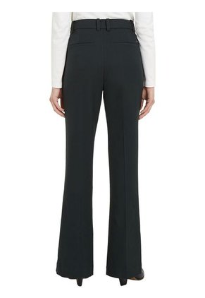 Pantalón Negro Acampanado Con Logo Esmaltado Tommy Hilfiger