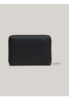 Billetera Negra Chic Mediana Con Cremallera Tommy Hilfiger