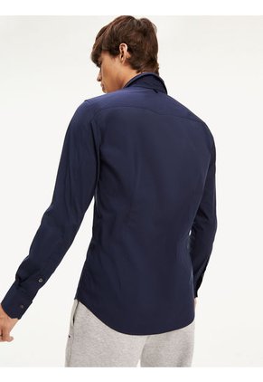 Camisa Negra De Algodón Elástico Tommy Jeans