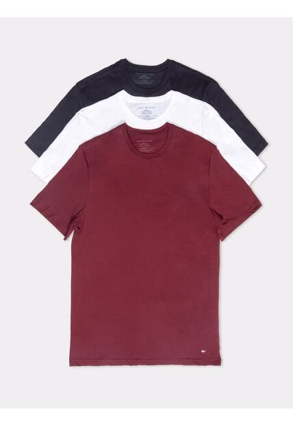Pack Multicolor De 3 Camisetas De Cuello Redondo Con Logo  Tommy Hilfiger