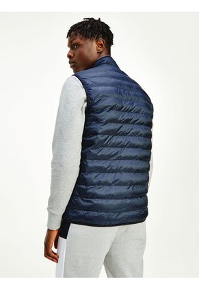 Chaleco Azul Acolchado Y Plegable Para Hombre Tommy Hilfiger