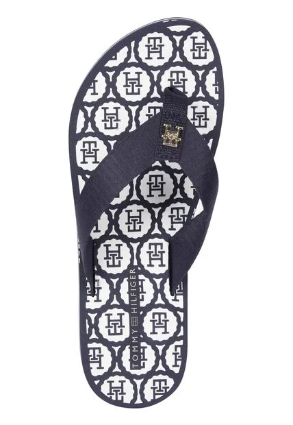 Sandalias Azul Con Tiras De Tejido Trenzado Tommy Hilfiger