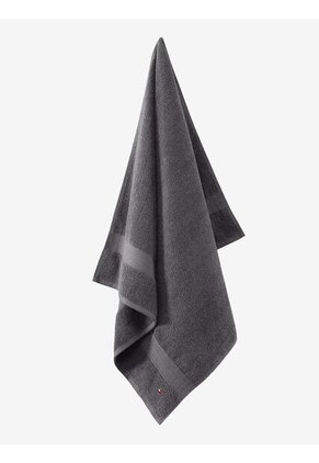 Toalla De Baño Gris Con Logo Tommy Hilfiger