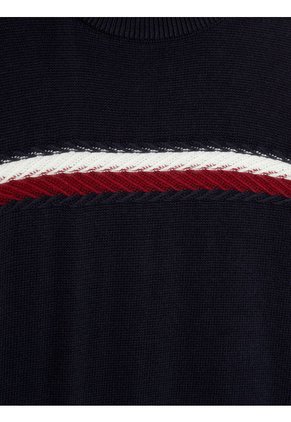 Saco De Niño Con Diseño Global Stripe En Intarsia Tommy Hilfiger