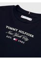 Camiseta De Niña Manga Larga En Punto Con Logo Tommy Hilfiger de Tommy Hilfiger