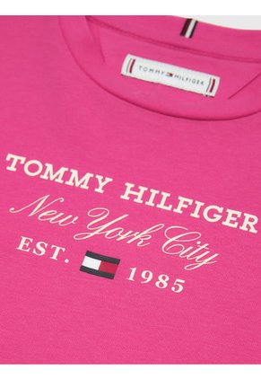 Camiseta De Niña Manga Larga En Punto Con Logo Tommy Hilfiger