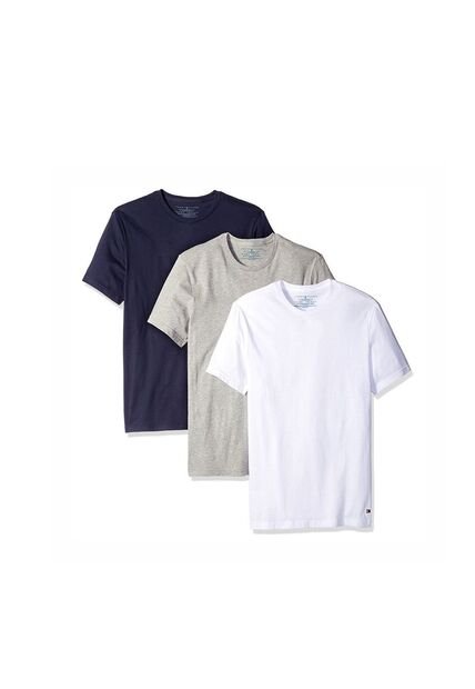Pack Azul Oscuro De 3 Camisetas De Cuello Redondo Con Logo  Tommy Hilfiger