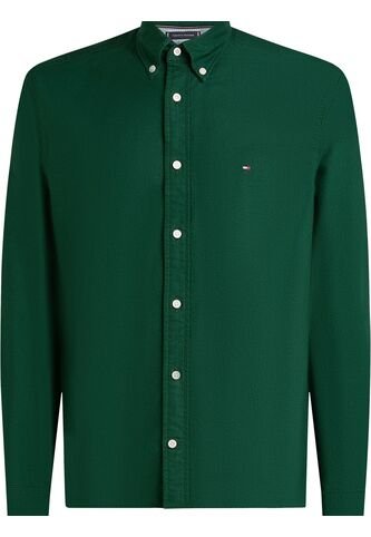 Camisa Verde De Corte Regular Con Logo Bordado Tommy Hilfiger Tommy Hilfiger