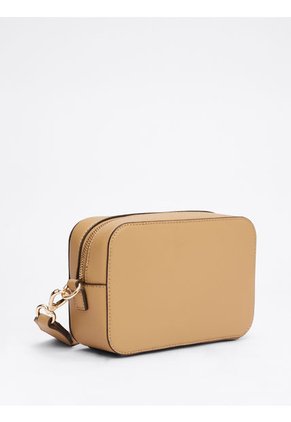 Bolso Beige Cruzado TH Soft Con Insignia Tommy Hilfiger