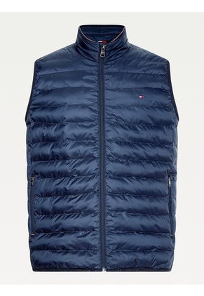 Chaleco Azul Acolchado Y Plegable Para Hombre Tommy Hilfiger