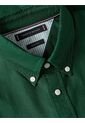 Camisa Verde De Corte Regular Con Logo Bordado Tommy Hilfiger de Tommy Hilfiger