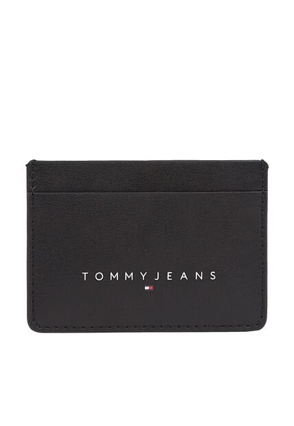 Tarjetero Negro Con Logo Lineal Tommy Hilfiger