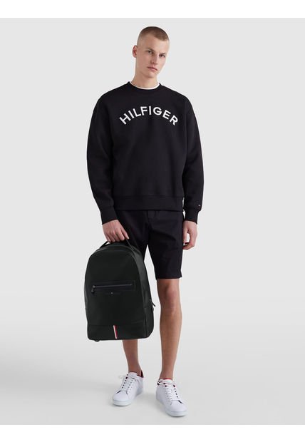 Morral Con Logo Metálico Signature Hombre Negro Tommy Hilfiger