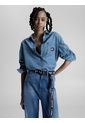 Camisa En Chambray De Corte Boyfriend Mujer Azul Tommy Jeans de Tommy Hilfiger