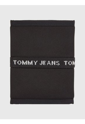 Cartera Plegable En Tres Partes Hombre Negro Tommy Hilfiger
