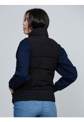 Chaleco Negro De Cuello Alto Con Cierre De Cremallera  Tommy Hilfiger