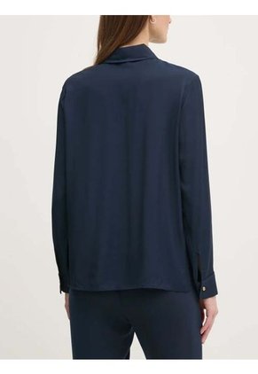 Camisa Azul De Corte Amplio Y Tapeta Oculta Tommy Hilfiger