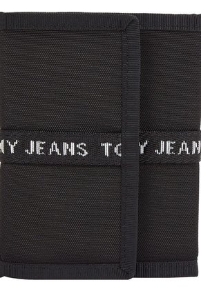 Cartera Plegable En Tres Partes Hombre Negro Tommy Hilfiger