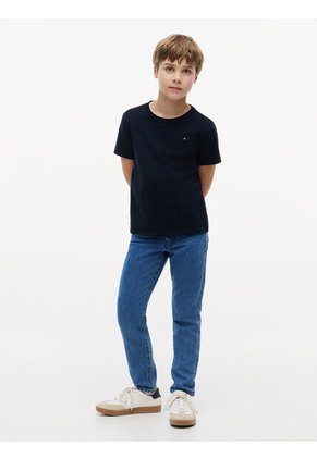 Camiseta Azul Oscuro Nantucket De Cuello Redondo Con Logo Tommy Hilfiger