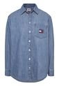 Camisa En Chambray De Corte Boyfriend Mujer Azul Tommy Jeans de Tommy Hilfiger