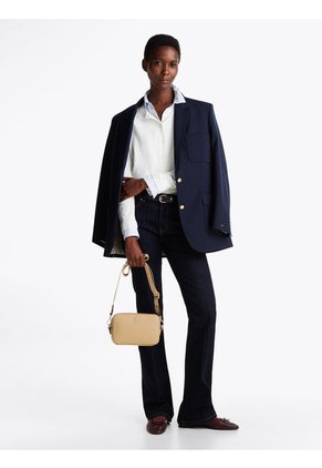 Bolso Beige Cruzado TH Soft Con Insignia Tommy Hilfiger