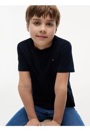 Camiseta Azul Oscuro Nantucket De Cuello Redondo Con Logo Tommy Hilfiger